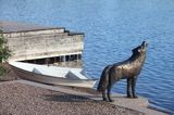 figura wilka, wyspa Ulvon, Hoga Kusten, Wysokie Wybrzeże, Szwecja, Zatoka Botnicka