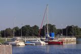 port jachtowy w Uostadvaris, rzeka Niemen, Park Regionalny Delty Niemna, Litwa
