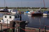 port jachtowy w Uostadvaris, rzeka Niemen, Park Regionalny Delty Niemna, Litwa
