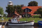 port jachtowy w Uostadvaris, latarnia Uostadvario, rzeka Niemen, Park Regionalny Delty Niemna, Litwa
