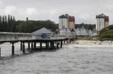 molo i plaża w Heringsdorf na wyspie Uznam, Niemcy