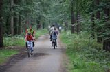 rowerzyści na szlaku rowerowym na wyspie Uznam, Niemcy