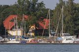 marina w Ziemitz na wyspie Uznam, cieśnina Peene - Piana między wyspą Uznam a kontynentalną częścią Niemiec