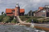 przylądek Vente, latarnia morska i stacja ornitologiczna, Zalew Kuroński, Ujście Niemna, Litwa Cape Vente, lighthouse, Curonian Lagoon, Neringa, Lithuania