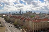 Warszawa panorama Warszawy z wieży koscioła św. Anny, budynki przy Krakowskim Przedmieściu