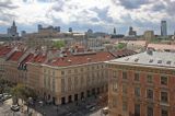 Warszawa panorama Warszawy z wieży koscioła św. Anny, budynki przy Krakowskim Przedmieściu