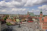Warszawa panorama Starówki Warszawskiej z wieży koscioła św. Anny, plac Zamkowy