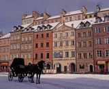 Warszawa rynek Starego Miasta - zimą
