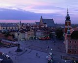 Warszawa, Starówka Plac Zamkowy, Zamek Królewski, katedra św. Jana, kolumna Zygmunta, widok z wieży kościoła św. Anny