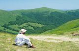 Bieszczady pod Tarnicą widok na Halicz