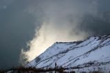 W chmurach, poranek na Wetlińskiej, Bieszczady