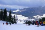Wierchomla Mała, stok narciarski i panorama