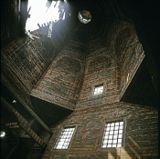 ruiny, wnętrze cerkwi w Wierzbicy, woj. Zamojskie, stan i zdjęcie z roku około 1985