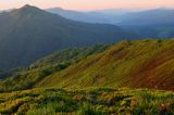 o świcie na Połoninie Wetlińskiej, Bieszczady