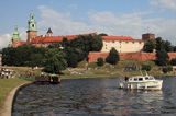 rzeka Wisła w Krakowie, Wawel, łódka żeglugi wiślanej