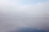 rzeka Wisła, Zespół Parków Krajobrazowych Chełmińskiego i Nadwiślańskiego, łacha rzeczna we mgle