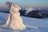 na Połoninie Wetlińskiej, Bieszczady, w tle Caryńska