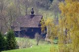 Zabytkowa cerkiew drewniana, kościółek drewniany, żłobek, Bieszczady