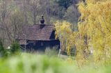 Zabytkowa cerkiew drewniana, kościółek drewniany, żłobek, Bieszczady