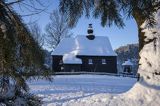 Zabytkowa cerkiew drewniana, kościółek drewniany, żłobek, Bieszczady