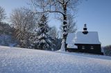 Zabytkowa cerkiew drewniana, kościółek drewniany, żłobek, Bieszczady