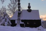 Zabytkowa cerkiew drewniana, kościółek drewniany, żłobek, Bieszczady